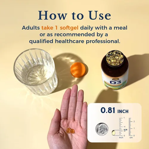 Miniatura 6 de Vitalitown Vitamina D3 125 mcg (5000 UI) de alta potencia para apoyo a la salud ósea, dientes, corazón e inmunológico, a base de aceite de oliva