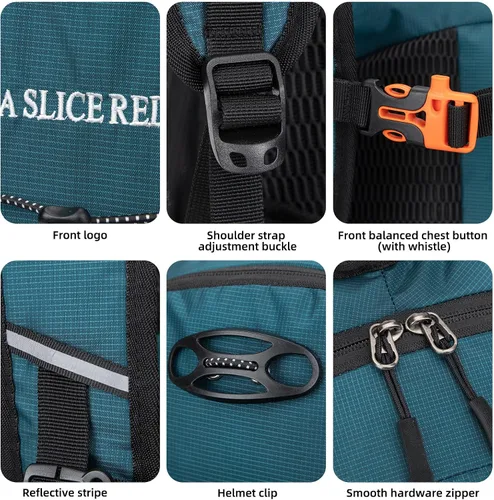Miniatura 8 de Mochila de hidratación, mochila de agua ligera para senderismo con vejiga de agua a prueba de fugas de 3 L, paquete de hidratación aislada ideal