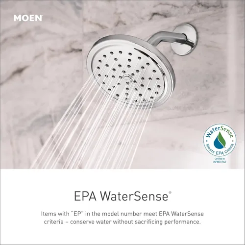 Miniatura 4 de Moen UTS3912EP Flara M-CORE 3-Series 1-Handle Eco-Performance - Juego de molduras de ducha con válvula requerida, cromo Cromado