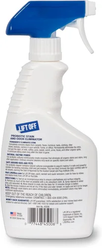 Miniatura 2 de Lift Off 45006 - Spray probiótico para eliminar manchas y olores, potente limpiador de alfombras con enzimas naturales y eliminador de olores