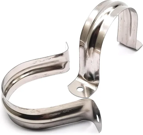 Miniatura 9 de Abrazadera de correa de tubo rígido de 1/2 pulgada, correa de dos agujeros, clip de tubo de soporte en U, soporte de sujeción de tubo de acero
