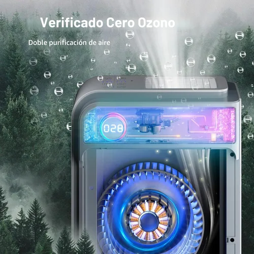 Miniatura 7 de Trucozie Purificador de aire grande para mascotas para el hogar de hasta 3000 pies cuadrados, absorbe el pelo flotante de gatos y perros, WiFi