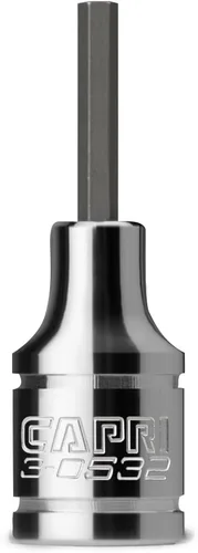 Miniatura 18 de Capri Tools 3-0531 2 mm Llave allen hexagonal, 1/4-pulgada de unidad, métrica