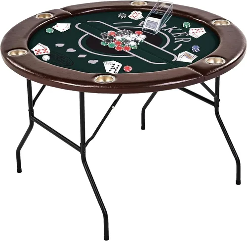 Miniatura 10 de Barrington Poker - Mesas de Póquer Plegables de Múltiples Estilos y Tableros de Mesa de Póquer/Colección de Mesa de Comedor, Mesas con Rieles