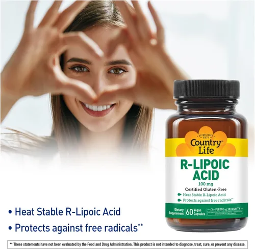Miniatura 2 de Country Life Complejo de ácido R-alfa lipoico 300 mg - Ácido alfa lipoico 270 mg y ácido R-lipoico 30 mg - Soporte antioxidante - Sin levadura