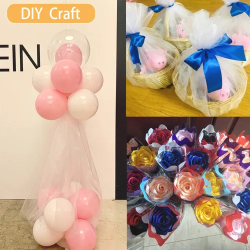 Miniatura 5 de Cortinas de telón de fondo de tul de organza de cristal para bodas, baby shower, fiesta de cumpleaños, decoración de eventos, 19 pulgadas x 30 Negro