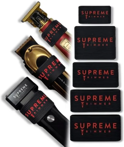 Miniatura 7 de Supreme Trimmer - Pinzas de peluquero profesionales (5 piezas) bandas antideslizantes SGR50 para cortadora de pelo, agarre de peluquero