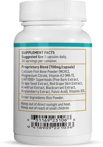 Miniatura 2 de TURNER Calcium Plus, suplemento de calcio marino totalmente natural, con magnesio + vitaminas K2 y D3, apoya la densidad ósea y la salud