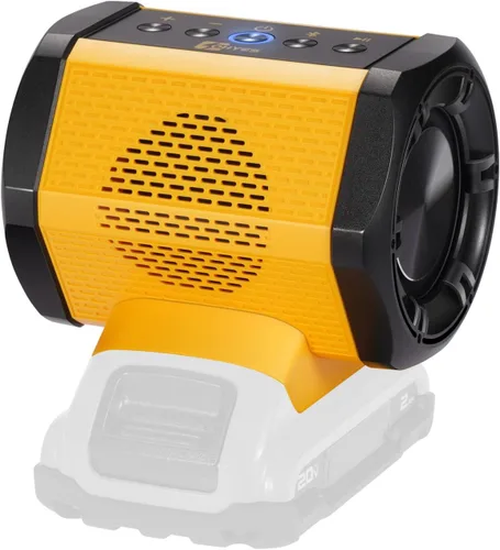 Altavoz Bluetooth apto para batería DeWALT de 20 V Max con carga USB-A/C para campamento y fiestas (batería no incluida)