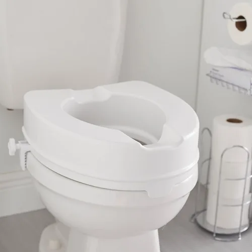 Miniatura 6 de McKesson Asiento de inodoro elevado con doble cerradura, se adapta a la mayoría de inodoros estándar, 4 pulgadas de alto, capacidad de peso de 400