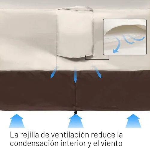 Miniatura 7 de Vailge - fundas para sillas de patio, funda para asiento profundo, resistente e impermeable, para exteriores, césped, patio beige y marrón