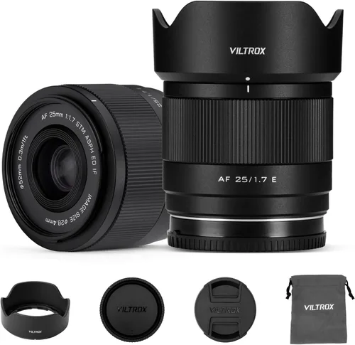Viltrox 25mm F1.7 Air FE Pocket Dispo Lente AF F/1.7 E-Mount Portátil para Sony Lente para Principiantes Autofoco APS-C Gran Apertura Lentes FE Prime