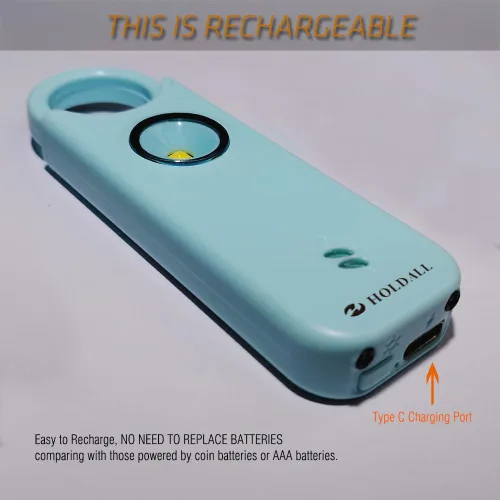 Miniatura 4 de Alarma de seguridad personal para mujeres, sirena fuerte de 135 dB con luz estroboscópica, advertencia acústica, alarma de seguridad de emergencia