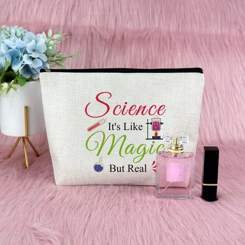 Miniatura 7 de Regalos de ciencia para mujeres, bolsa de maquillaje, regalos para profesores de ciencia, regalo para amantes de la ciencia, científico, química
