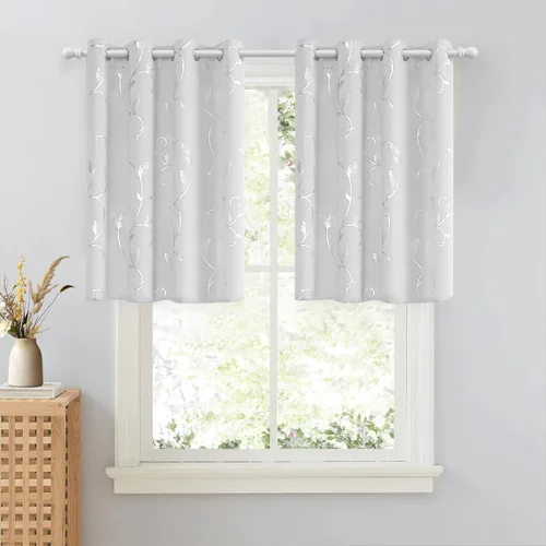 Miniatura 43 de BUHUA Cortinas Opacas de 63 Pulgadas de Largo, 2 Paneles con Aislamiento Térmico, Tratamiento de Ventana para Dormitorio, Cortinas Oscurecedoras