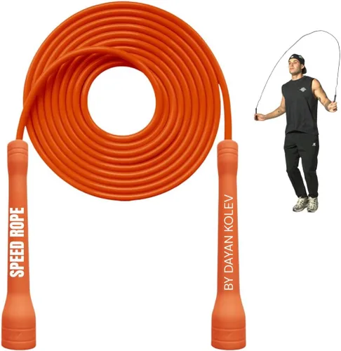 Swissskip Dayan Kolev - Cuerda de saltar de PVC de 0.197 in, ideal para principiantes y atletas avanzados, diseñada para fitness, cardio, boxeo y