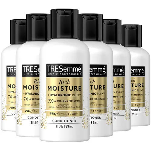 TRESemmé Acondicionador rico en humedad, ceramida + ácido hialurónico, acondicionador de tamaño de viaje para cabello dañado, acondicionador