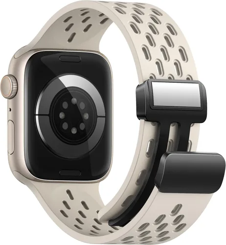 Miniatura 14 de Correa deportiva magnética antisudor para Apple Watch, correas de silicona impermeable y transpirable. Para compatible con iWatch Ultra SE Series