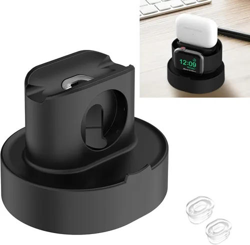 SOKUSIN Soporte para cargador de Apple Watch – iWatch AirPod 2 en 1, soporte de carga compatible con Apple Watch Series 10, 9, 8, Ultra2, Ultra SE2,