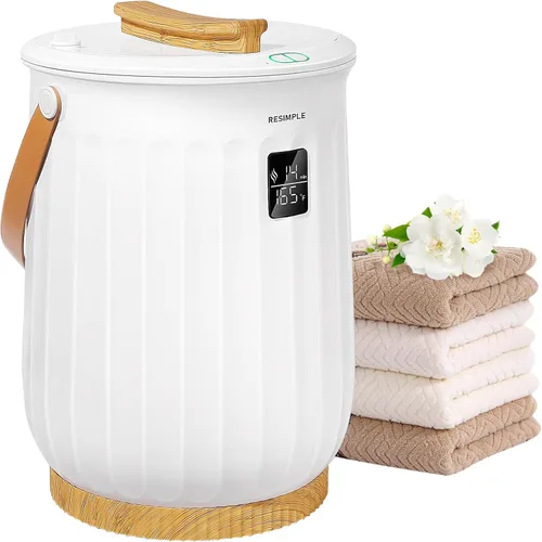Calentador de toallas calientes para baño; calentador de toallas de lujo en cubo; calentador de mantas de spa de gran capacidad de 20L; diseño con