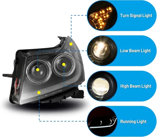 Miniatura 3 de Faros delanteros LED aptos para Chevy Cruze Chevrolet 2011, 2012, 2013, 2014, 2015, 2016, 2016, faros delanteros, 1 par