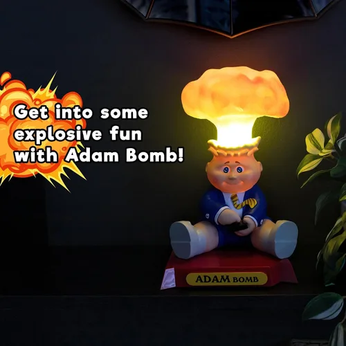 Miniatura 4 de Cubo de basura Adam Bomb Figural Luz de estado de ánimo para mesa de noche 10 pulgadas de alto