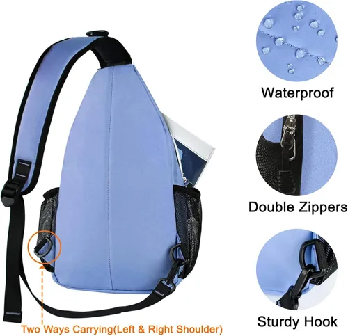 Miniatura 5 de Mosiso - Mochila bandolera multiusos, para viajes, senderismo, etc.