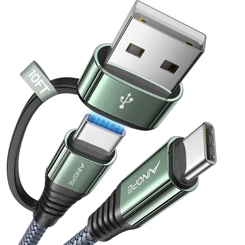 Miniatura 13 de Cable AINOPE USB C a USB C, Cable USB C de 1.8 m de Carga Rápida con Adaptador USB a USB C, Cable USB a USBC de 60W para iPhone 17 Pro Max Air, Negro