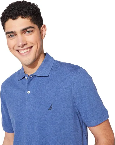 Miniatura 63 de Nautica playera polo clásica de mangas cortas, color sólido, para hombre