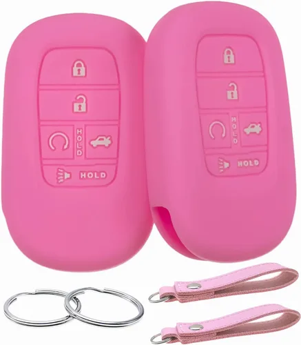 Miniatura 12 de REPROTECTING Funda de silicona para llavero Compatible con (5 botones) 2022-2026 Honda Accord Civic HR-V CR-V Pilot Sport SI EX EX-L Touring