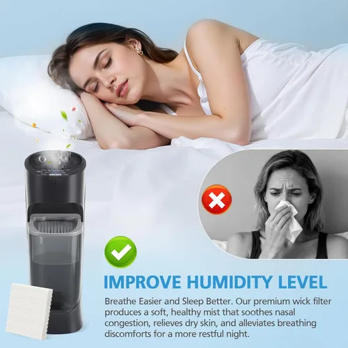 Miniatura 5 de iSingo Paquete de 4 filtros HFT600 T de repuesto, compatibles con humidificador de torre Honeywell serie HEV615 y HEV620, repuesto # HFT600T