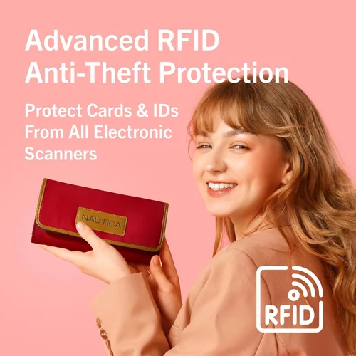 Miniatura 5 de Nautica El organizador perfecto para llevar todo el dinero para mujer con bloqueo RFID