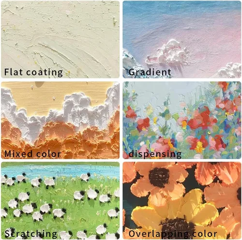 Miniatura 5 de Mifuner Juego de pasteles suaves al óleo (12 palos, 2 colores), colores pasteles al óleo pesados vibrantes y cremosos, suministros de arte pastel