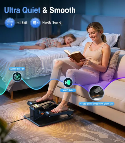 Miniatura 2 de Portable Under Desk Elliptical Machine with Wireless Remote. 12 Manual & 3 Automatic Speeds. Pedal Ellipse Leg Exerciser. Leg Exerciser While