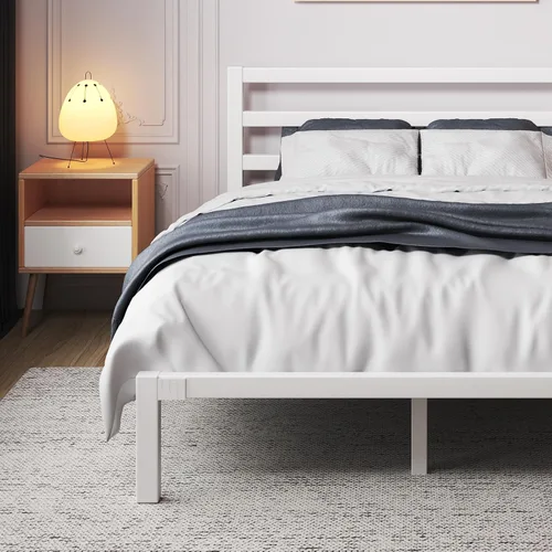 Miniatura 8 de LoVinson Armazón de Cama Tamaño Queen, Armazón de Cama de Plataforma de Servicio Pesado con Base de Metal Resistente, Almacenamiento Bajo la Cama