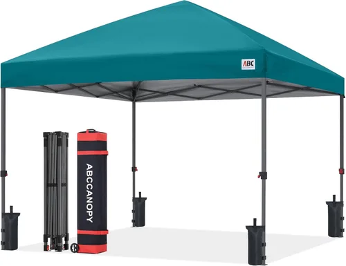 Miniatura 48 de ABCCANOPY Tienda de campaña desplegable de 10 x 10, refugio instantáneo de fácil instalación con bolsa con ruedas, toldo resistente al aire libre