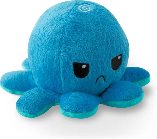 Miniatura 21 de TeeTurtle - El Peluche de Pulpo Reversible Original - Azul Claro + Azul Oscuro - Lindos Animales de Peluche Sensoriales Fidget Que Muestran Tu