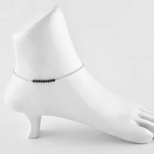 Miniatura 26 de YANARA Pulsera de tobillo para mujer, piedra de nacimiento natural, cuentas de piedras preciosas, tobillera delicada hecha a mano de 9 pulgadas +