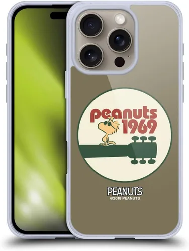 Miniatura 110 de Head Case Designs Funda de gel Woodstock 50th con licencia oficial de Peanuts Snoopy Guitar 1969 [protección de grado militar] compatible con Apple