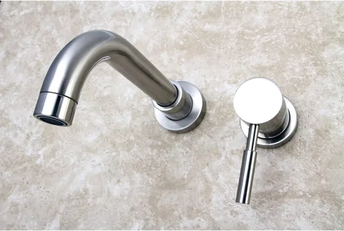 Miniatura 2 de Kingston Brass KS8118DL - Grifo de baño de montaje en pared de un solo mango, níquel cepillado cepillado níquel
