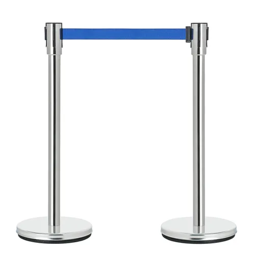Miniatura 15 de Apex VIP Series soportes de durabilidad estándar, tela negra, cinta retráctil (juego de 2 unidades) 36 pulgadas H con 6.5 pies de cinta negra