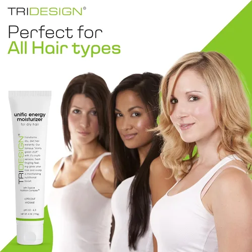 Miniatura 3 de TRIDESIGN Unific Energy - Acondicionador hidratante sin enjuague para cabello rizado, suero antiencrespamiento y acondicionador profundo