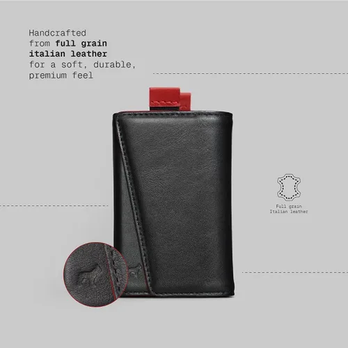 Miniatura 3 de The Frenchie Co. - Cartera - Cartera delgada de piel plegable - Protección de bloqueo RFID con múltiples ranuras para tarjetas y ventana