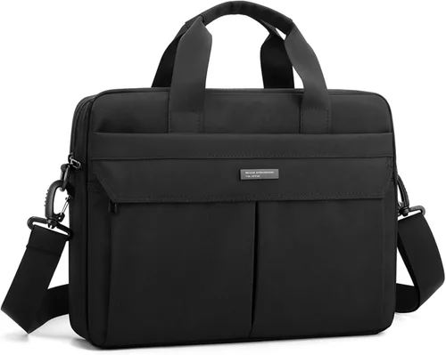 natyrlpog Bolsa para laptop de 14 pulgadas para hombres y mujeres, impermeable, de nailon, ligera, compacta, bolso de mensajero para negocios,