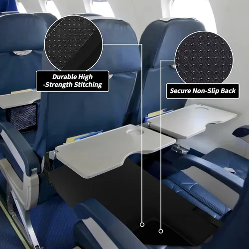 Miniatura 6 de Cama de avión para niños pequeños, extensor de asiento de avión portátil para niños, artículos esenciales de viaje en avión para niños pequeños
