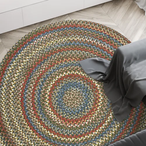 Miniatura 50 de Rhody Rug Country Jewel CJ35 - Alfombra trenzada ovalada de bronce de 2 x 3 pies, decoración del hogar, alfombra de piso o alfombra de dormitorio