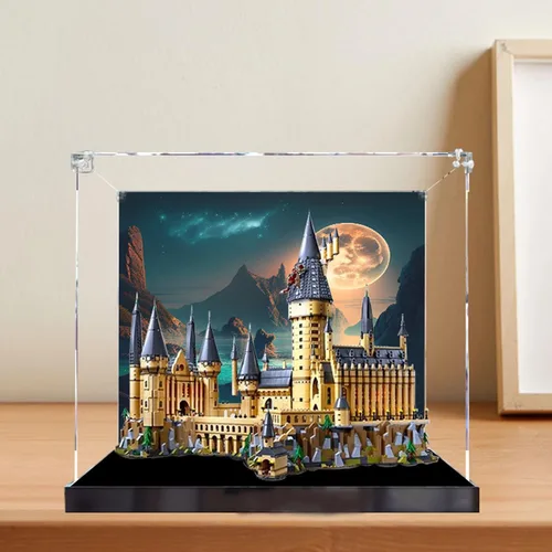 Miniatura 2 de Vitrina acrílica para Lego Harry Potter Hogwarts Castle 71043, escaparate, protege y decora modelo con almacenamiento a prueba de polvo (fondo C)