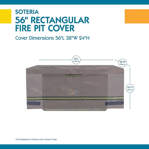 Miniatura 8 de DUCKCOVERS Soteria - Cubierta rectangular impermeable para hoguera de 56 pulgadas, cubierta para fogata al aire libre