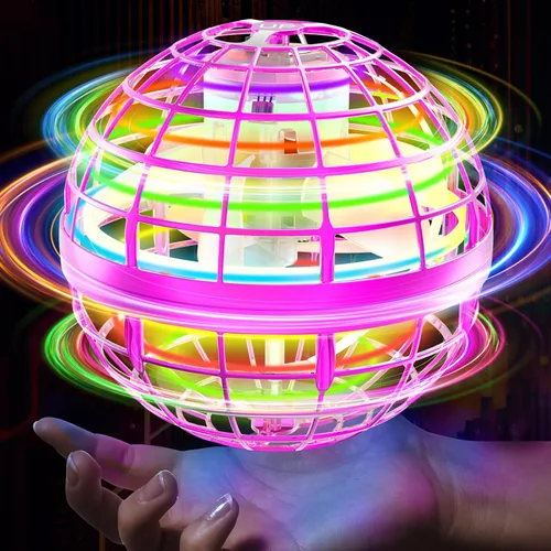 Bola de orbe voladora 2025 Boomerang Hover Ball Galatic Fidget Spinner Mini Drone Cool Toys Ideas de regalo de cumpleaños para niños y niñas y Azul