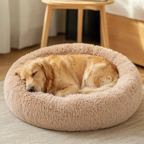 Miniatura 56 de JOLLYVOGUE Cama Calmante para Perros Pequeños - Cama para Perros Pequeños en Forma de Dona Lavable de 23 Pulgadas para Gatitos y Cachorros, Camas